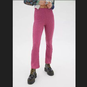 Urban Outfitters Rosie Ribbed High-Waisted Flare Pull on Pant